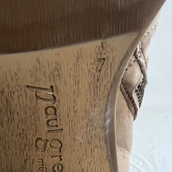 Paul Green Size UK 7 US 9.5 Shasta Sliced Nubuck Leather Mid Heel Ankle Boot - Picture 9 of 9